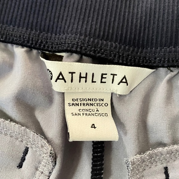 Athleta Brooklyn Ankle Pant Women size 4 Captivate Chrome Blue Travel Active - Picture 8 of 13